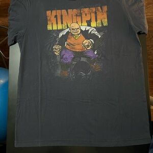 Kingpin Marvel Old Navy Black Crew Neck Collectible T-Shirt